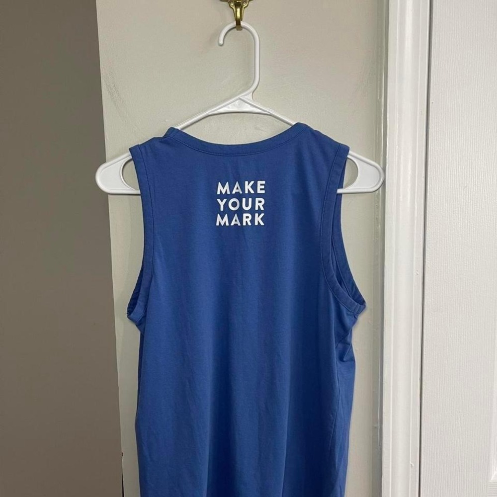 Peloton Mens Blue Make Your Mark Graphic Athletic Tank Top Size Small S - Picture 3 of 4
